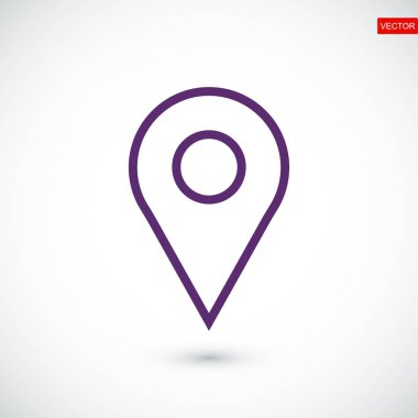 harita işaretçisi düz simgesi 