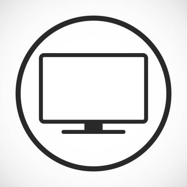 Monitör simgesini, vektör