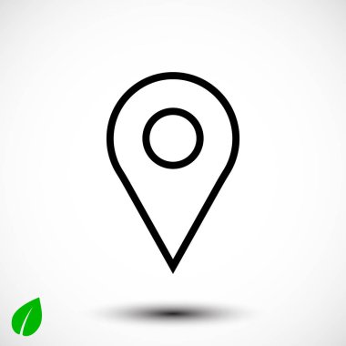 harita işaretçisi düz simgesi 