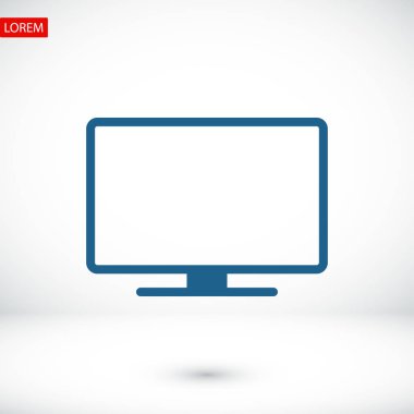 Monitör simge vektör