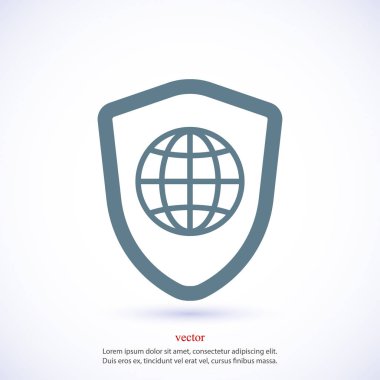 Kalkan simge vektör