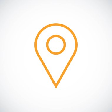 harita işaretçisi düz simgesi 