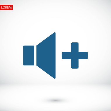 Artış hacmi ses hoparlör simgesi