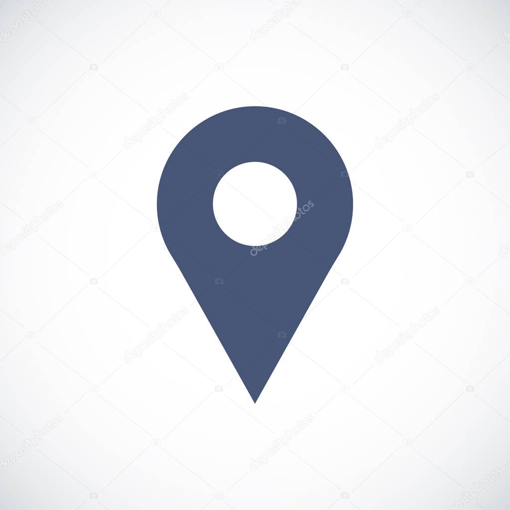 Map pointer flat icon 