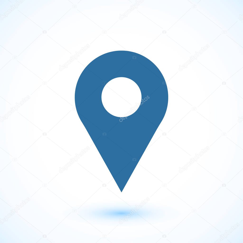 Map pointer flat icon 