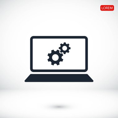 Dizüstü bilgisayar Simgesi Vektörü