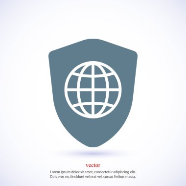 Kalkan simge vektör