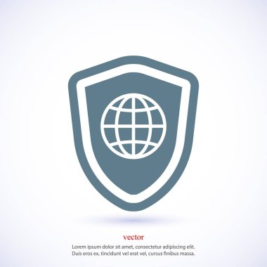 Kalkan simge vektör