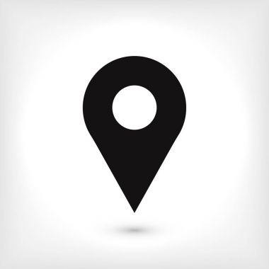 harita işaretçisi düz simgesi 