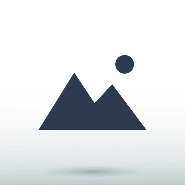 Vettore icona di montagna — Vettoriale Stock