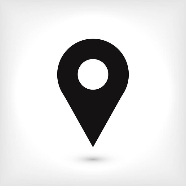 Map pointer flat icon 