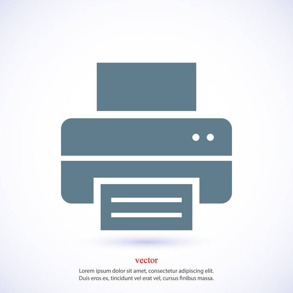 Print icon vector
