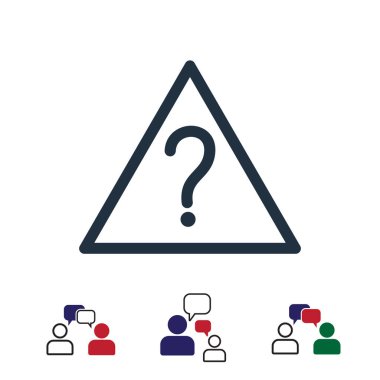 soru işareti simgesini, hisse senedi vektör çizim düz tasarım stili