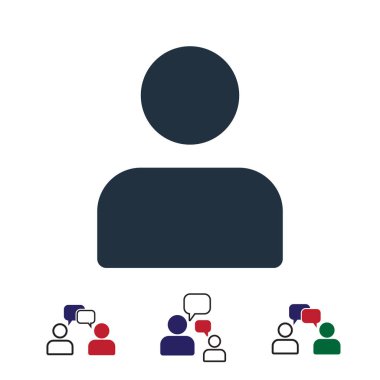 adam simgesi, hisse senedi vektör çizim düz tasarım stili