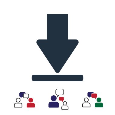 Download Icon, hisse senedi vektör çizim düz tasarımı
