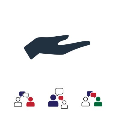 el simgesi, hisse senedi vektör çizim düz tasarım stili