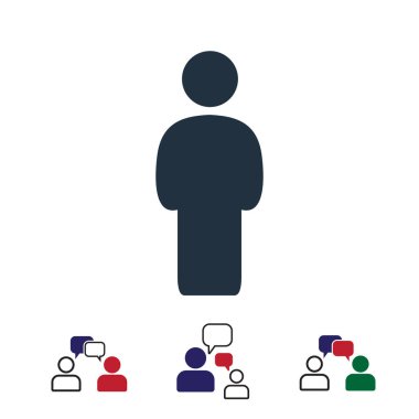 adam simgesi, hisse senedi vektör çizim düz tasarım stili