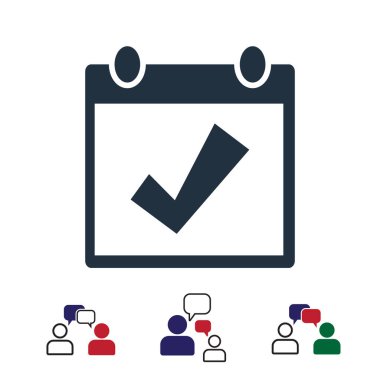 Takvim simgesini, hisse senedi vektör çizim düz tasarım stili