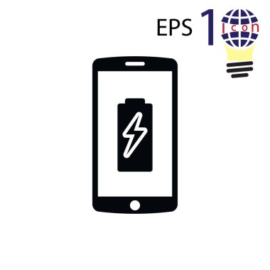 hareket eden smartphone simgesi, hisse senedi vektör çizim düz tasarım stili