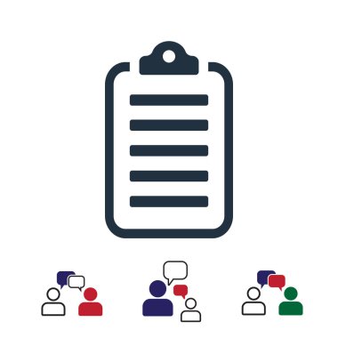 Denetim listesi simgesini, hisse senedi vektör çizim düz tasarımı