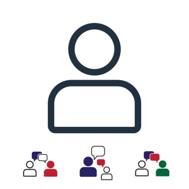 adam simgesi, hisse senedi vektör çizim düz tasarım stili