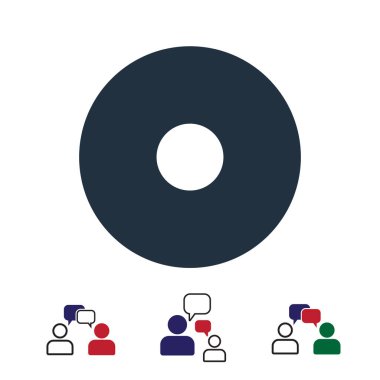 CD simgesini, hisse senedi vektör çizim düz tasarım stili