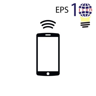 hareket eden smartphone simgesi, hisse senedi vektör çizim düz tasarım stili