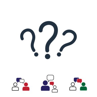 soru işareti simgesini, hisse senedi vektör çizim düz tasarım stili