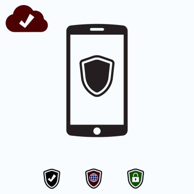 hareket eden smartphone simgesi, hisse senedi vektör çizim düz tasarım stili