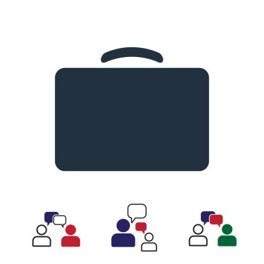 çanta simgesi, hisse senedi vektör çizim düz tasarım stili