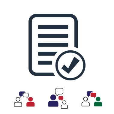 Denetim listesi simgesini, hisse senedi vektör çizim düz tasarımı