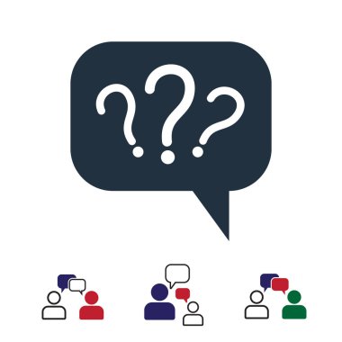 soru işareti simgesini, hisse senedi vektör çizim düz tasarım stili