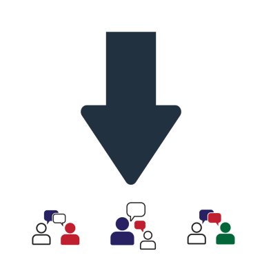  ok simgesi, hisse senedi vektör çizim düz tasarım stili