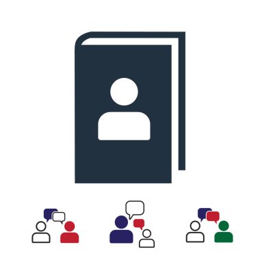 kitap simgesini, hisse senedi vektör çizim düz tasarım stili