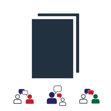 kitap simgesini, hisse senedi vektör çizim düz tasarım stili