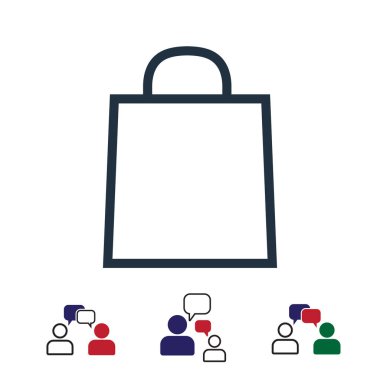 çanta simgesi, hisse senedi vektör çizim düz tasarım stili