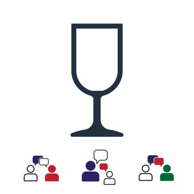 içki cam kutsal kişilerin resmi, hisse senedi vektör çizim düz tasarım stili