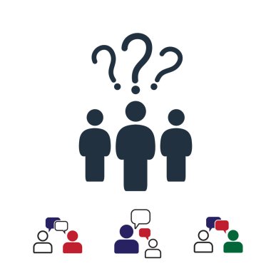 soru işareti simgesini, hisse senedi vektör çizim düz tasarım stili