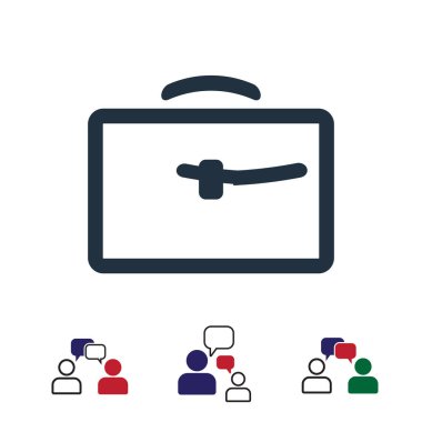 çanta simgesi, hisse senedi vektör çizim düz tasarım stili