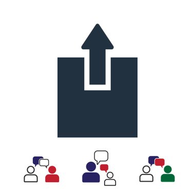 vektör simgesi, hisse senedi vektör çizim düz tasarım stili yüklemek