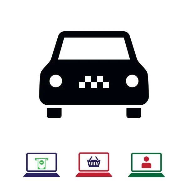 Taxi Symbol Aktienvektor Illustration Flachen Design Stil — Stockvektor