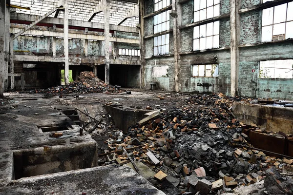 Taller Ruinas Zona Industrial Abandonada Croacia —  Fotos de Stock