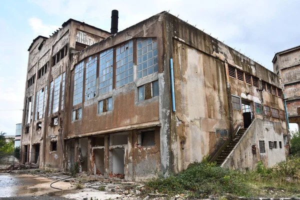 Zona Industrial Abandonada Croacia Con Clima Nublado —  Fotos de Stock