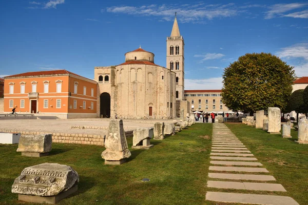 Omgeving Van Donatus Kerk Zadar Beroemde Historische Kroatische Stad — Stockfoto