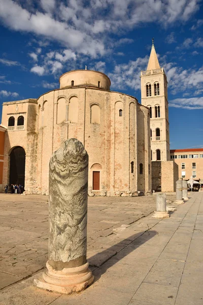 Kostel Donatus Zadaru Slavné Historické Chorvatské Město — Stock fotografie
