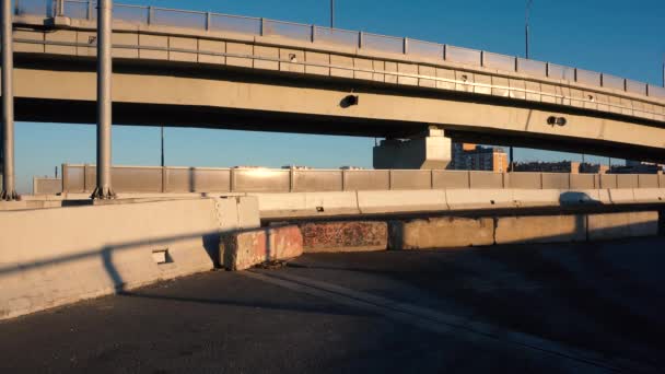 Overpass in the city — Stock Video