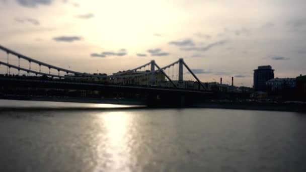 Moskou-brug. Miniatuur — Stockvideo