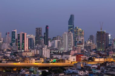 Bangkok şehir alacakaranlıkta