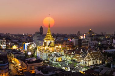 WAT Traimit Witthayaram Worawihan, Bangkok, Tayland altın Buddha Tapınağı
