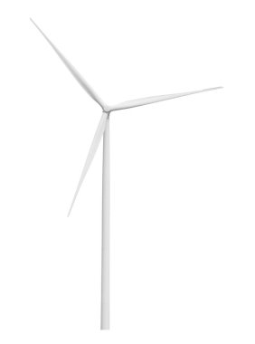 Beyaz arkaplanda yel değirmeni izole